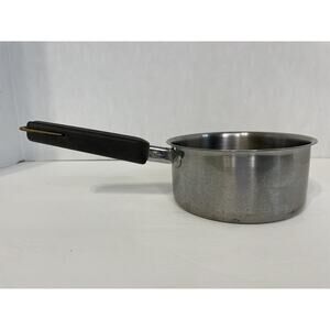 Vintage 1801 Revere Ware Copper Bottom Saucepan Pot USA Stainless Steel